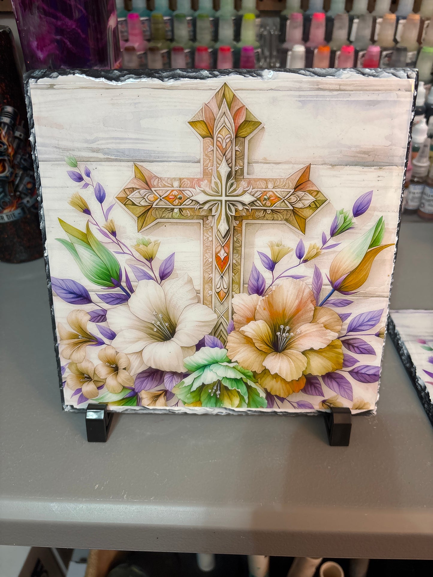 8x8 Slate with the cross 