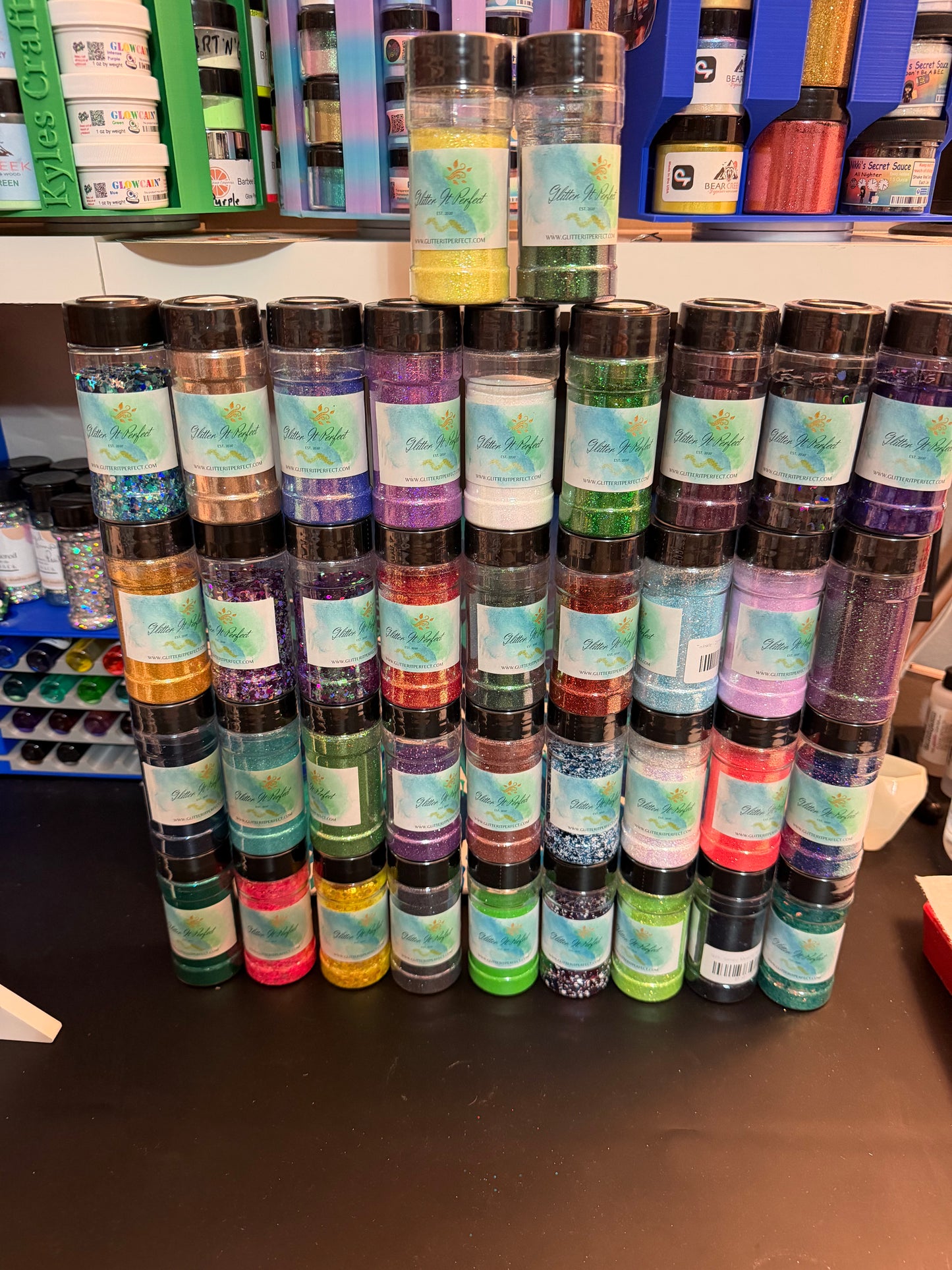 Set of 38 2oz bottles of glitter