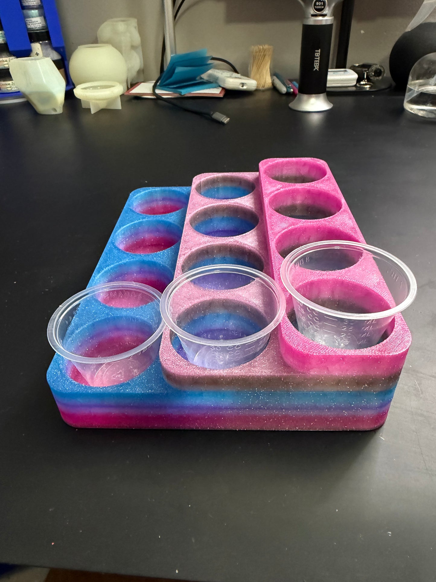 12 spots Epoxy holder 3-D print