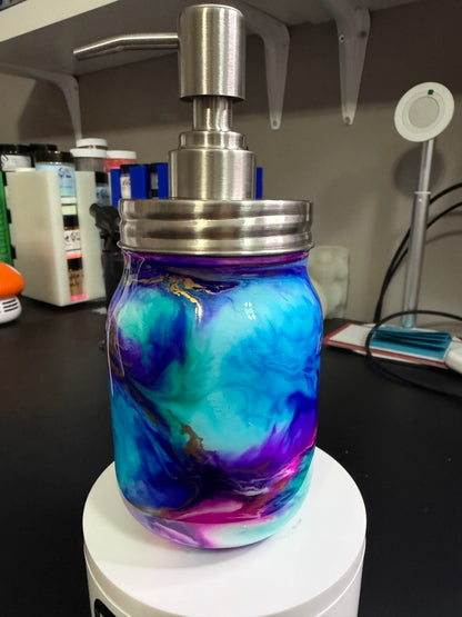 16oz glass soap dispenser