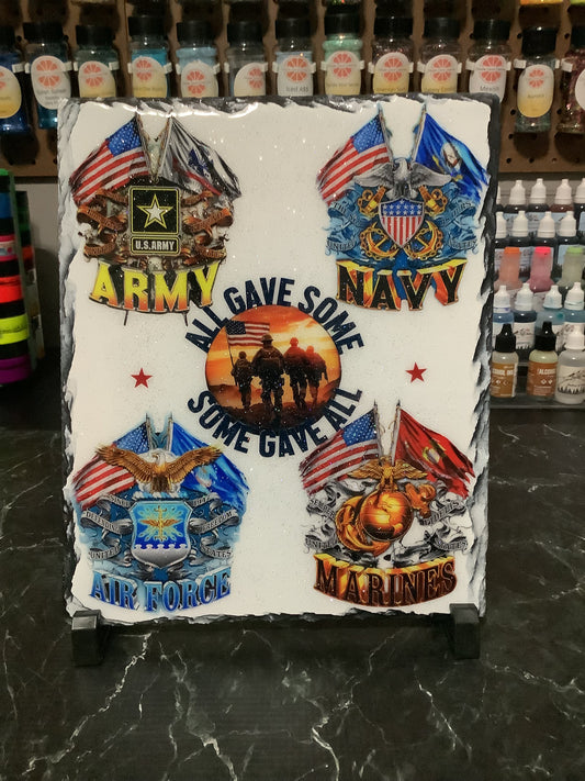 8x10 Slate of military chill