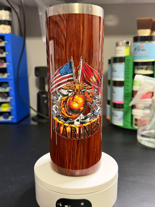 20 ounce wood grain cup chill