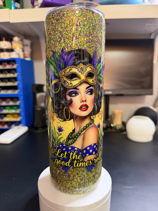 35oz stainless steel Mardi Gras