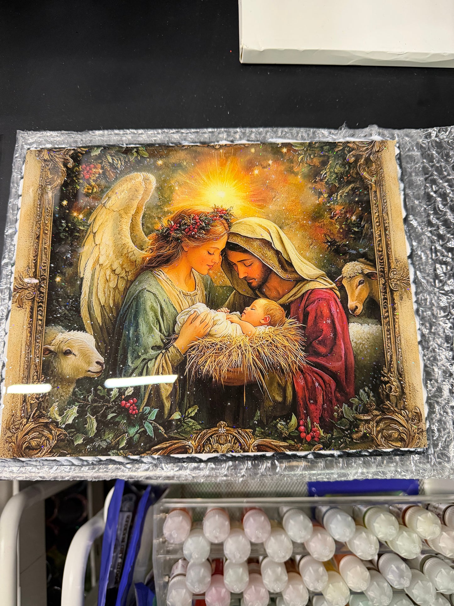 8 x 10 sl Slate nativity￼