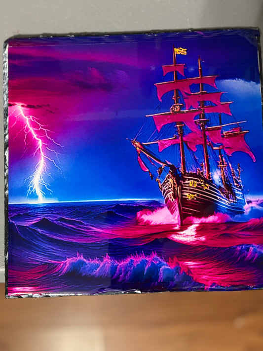 8x8 pirate ship slate￼