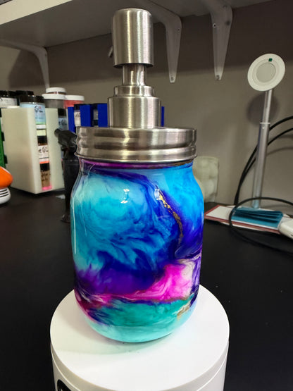 16oz glass soap dispenser