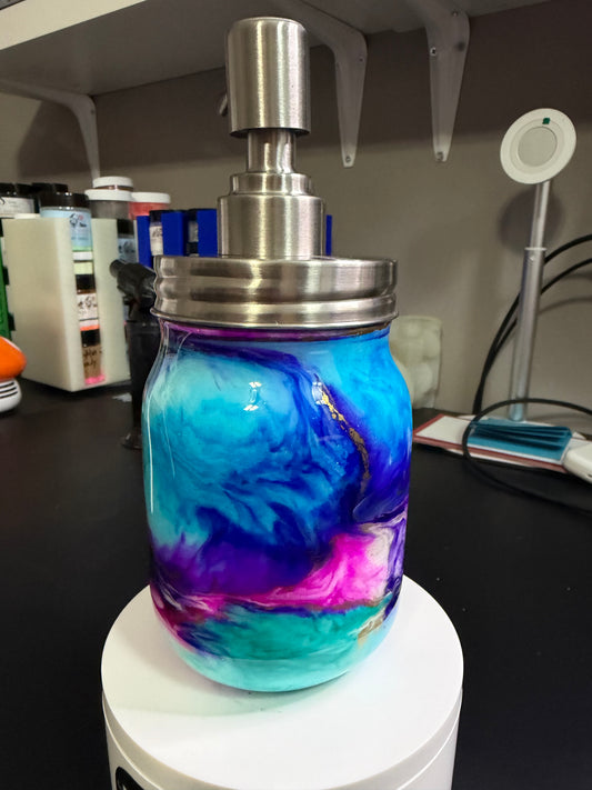 16oz glass soap dispenser