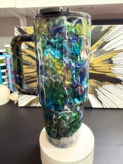 40oz stainless steel with handle