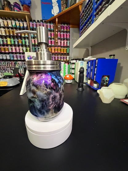 16oz glass soap dispenser