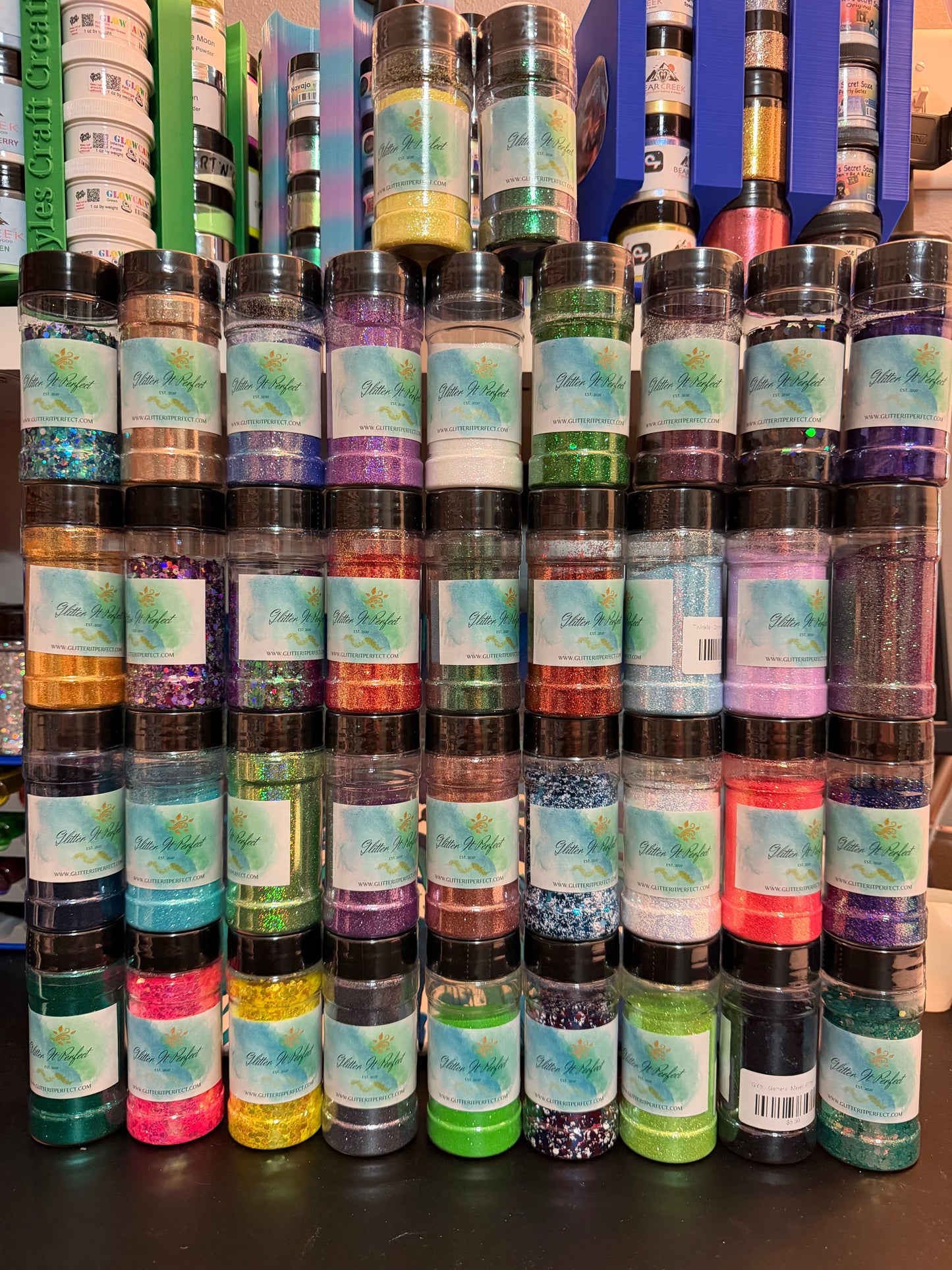 Set of 38 2oz bottles of glitter