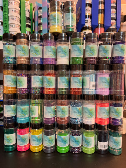 Set of 38 2oz bottles of glitter